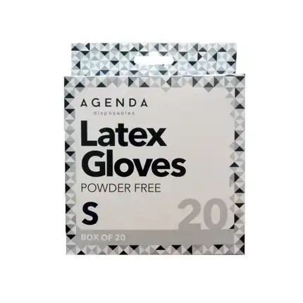 Agenda Disposables Latex Gloves Small (20 pack)